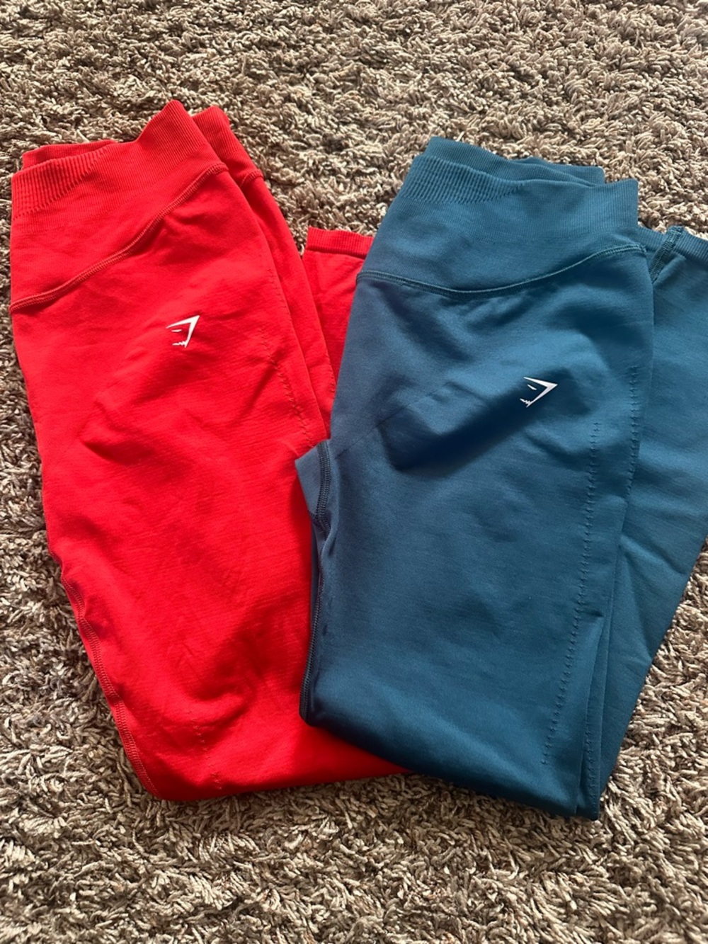 Gymshark Red & turquoise  Seamless Leggings